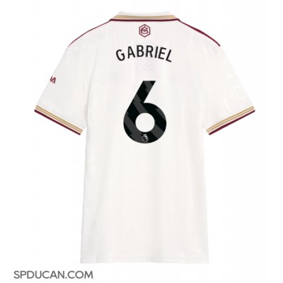 Zenski Nogometni Dres Arsenal Gabriel Magalhaes #6 Rezervni 2025-26 Kratak Rukav Zenski Nogometni Dres Arsenal Gabriel Magalhaes #6 Rezervni 2025-26 Kratak Rukav